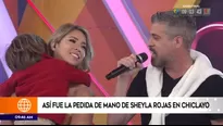 Sheyla Rojas, Pedro Moral y el pequeño Antoñito (Foto: Captura América TV)