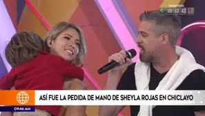 Sheyla Rojas, Pedro Moral y el pequeño Antoñito (Foto: Captura América TV)