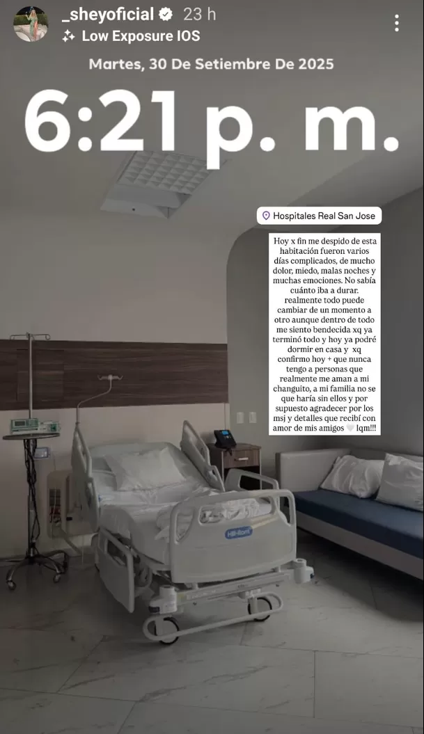 Imagen que compartió Sheyla Rojas en  sus redes sociales. Fuente: Instagram