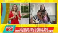 La exconductora se enlazó con el programa América Hoy