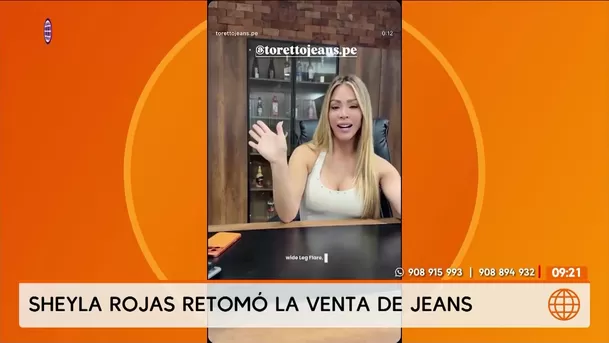 Sheyla Rojas reaparece promocionando sus jeans / Captura Sheyla Rojas reaparece promocionando sus jeans / Captura