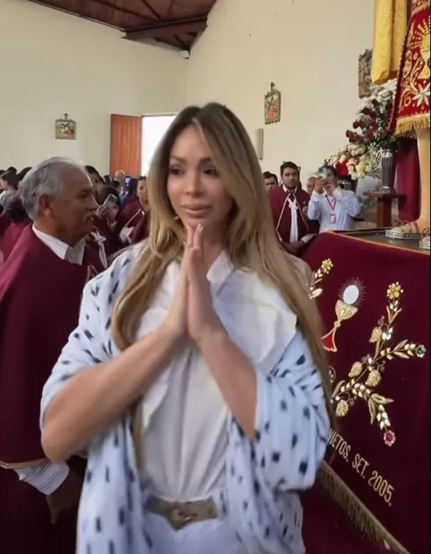 Sheyla Rojas acompañó a Joaquín Ramírez durante un mitin en Cajamarca, donde recibió un peculiar comentario de un integrante de su grupo político/  Foto: IG:@_sheyoficial