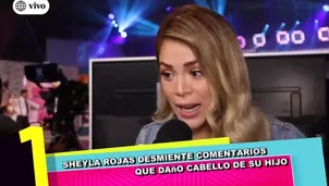 Sheyla Rojas pintó el cabello de su hijo de color azul (Foto: Captura América TV)