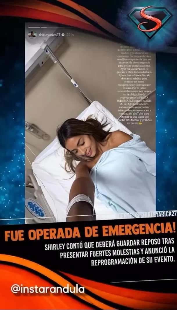 La exchica reality reveló que tuvo que ser intervenida de emergencia luego de presentar molestias y dolores asociados a una complicación con una de sus prótesis mamarias Video: Instagram @instarandula La exchica reality reveló que tuvo que ser intervenida de emergencia luego de presentar molestias y dolores asociados a una complicación con una de sus prótesis mamarias Video: Instagram @instarandula