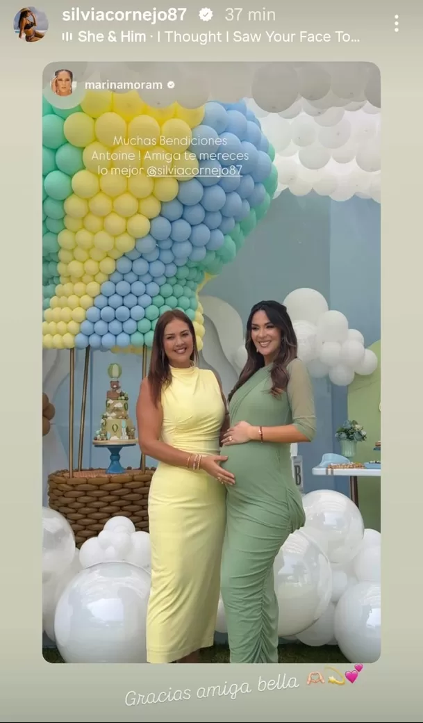 Silvia Cornejo celebra el baby shower de su bebé rodeada de famosos y con la ausencia de Jean Paul Gabuteau / IG: silviacornejo87