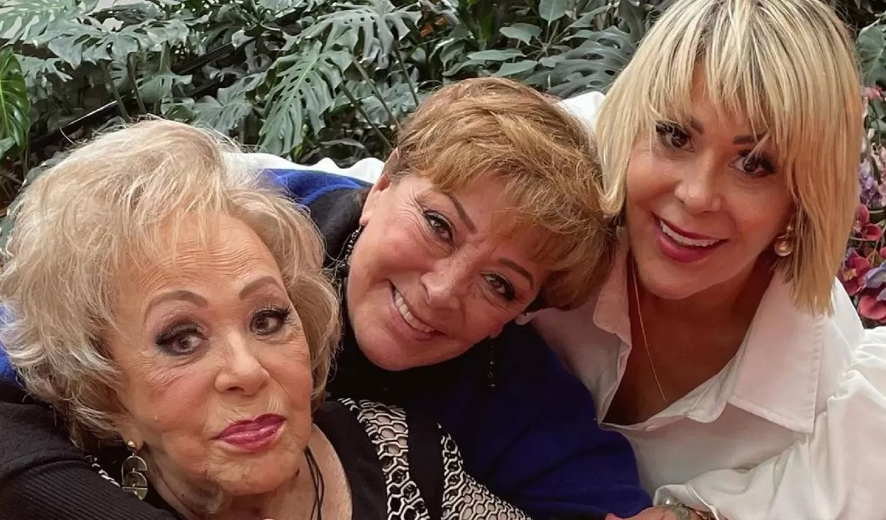 Silvia Pinal junto a sus dos hijas: Sylvia Pasquel y Alejandra Guzmán. Fuente: Instagram