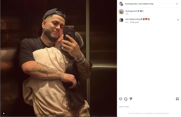 Este el post de confirmación del romance entre Bryan Torres y Samahara Lobatón / Foto: IG Bryan Torres