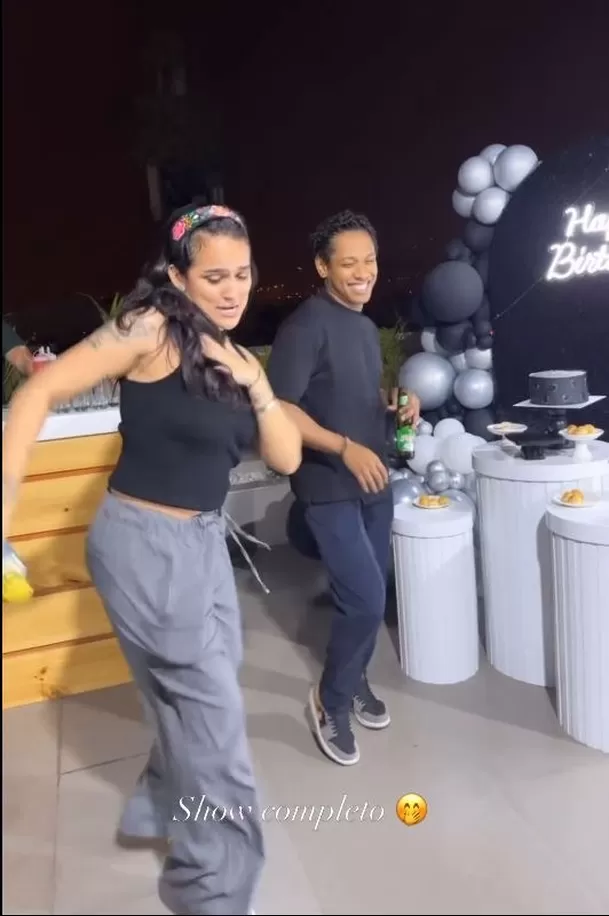 Daniela Darcourt y Waldir Felipa dieron cátedra de baile en la fiesta del cumpleaños del bailarín/Foto: Instagram