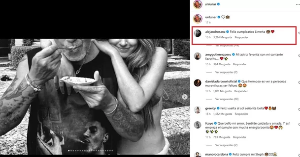 Alejandro Sanz le dedica tierno mensaje de cumpleaños a Stephanie Cayo / Instagram