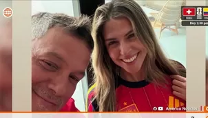 Stephanie Cayo festejó con Alejandro Sanz triunfo de España / América Espectáculos