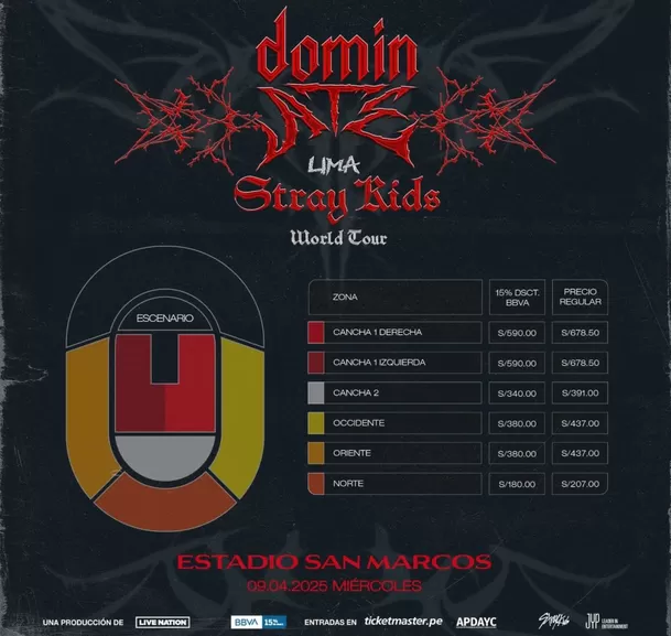 Precios de las entradas para el concierto de Stray Kids en Lima / Instagram