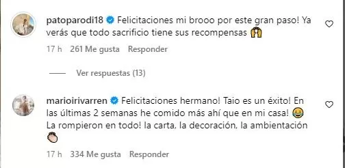 Sus excompañeros de EEG felicitaron a Hugo / Foto: IG Hugo García