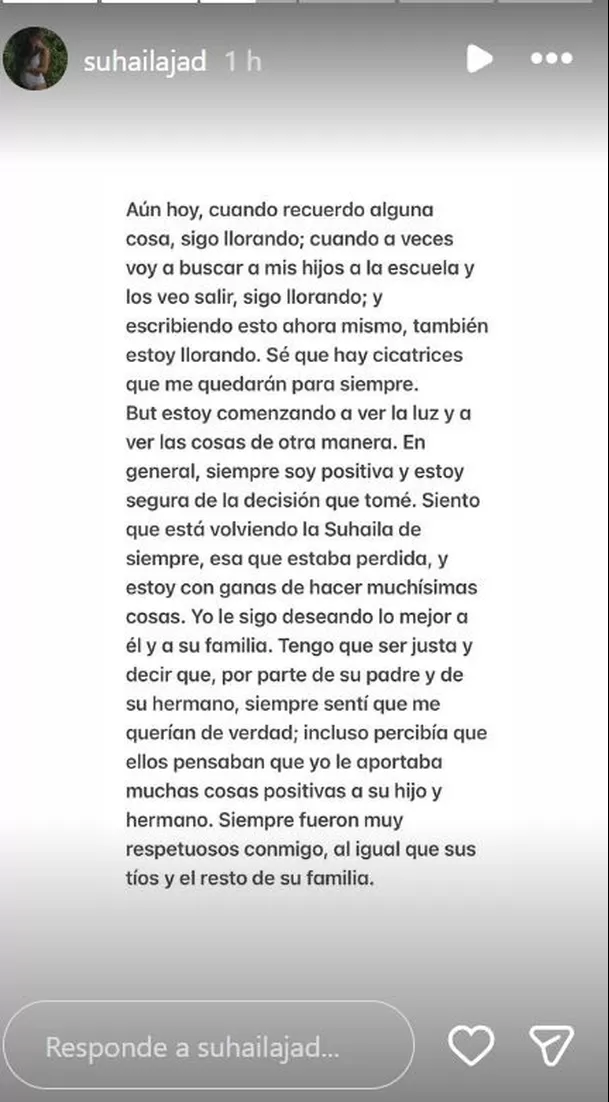 Suhaila Jad resalta buena relación con padre de André Carrillo / IG: @suhailajad Suhaila Jad resalta buena relación con padre de André Carrillo / IG: @suhailajad