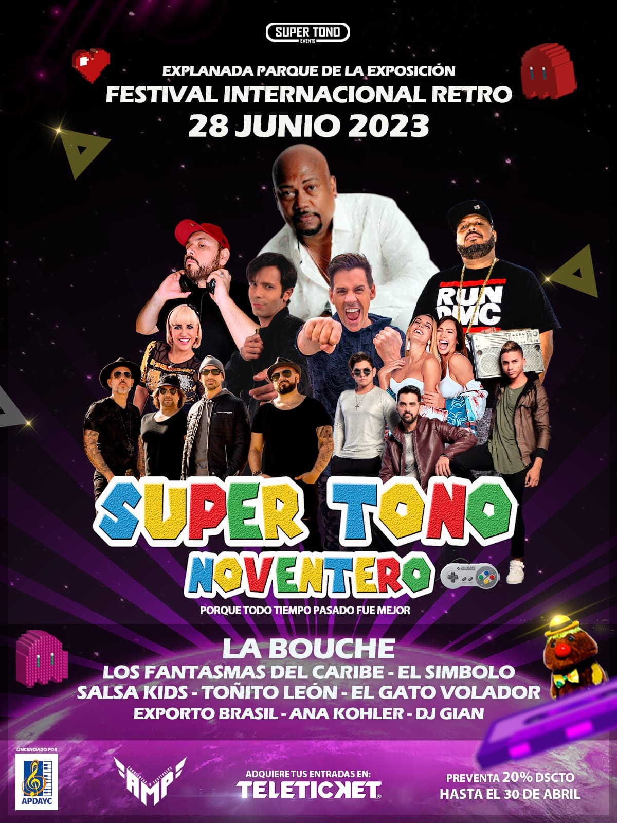 'Super Tono Noventero': El Símbolo, Salsa Kids, El Chombo y más artistas regresan al Perú
