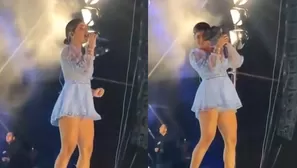 Susana Alvarado sufrió incidente en pleno show de Corazón Serrano / TikTok