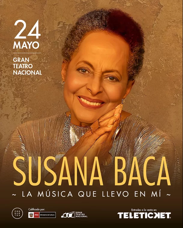 Susana Baca ofrecerá concierto en el Gran Teatro Nacional / Instagram Susana Baca ofrecerá concierto en el Gran Teatro Nacional / Instagram