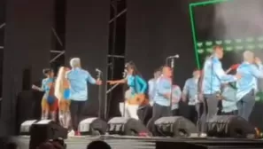 Los integrantes de la orquesta internacional Yurimaguas vivió un tenso momento en el Festival del Juane Amazónico / América Espectáculos