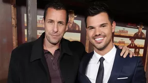 Taylor Lautner con Adam Sandler. Foto: madeinhollywood.tv