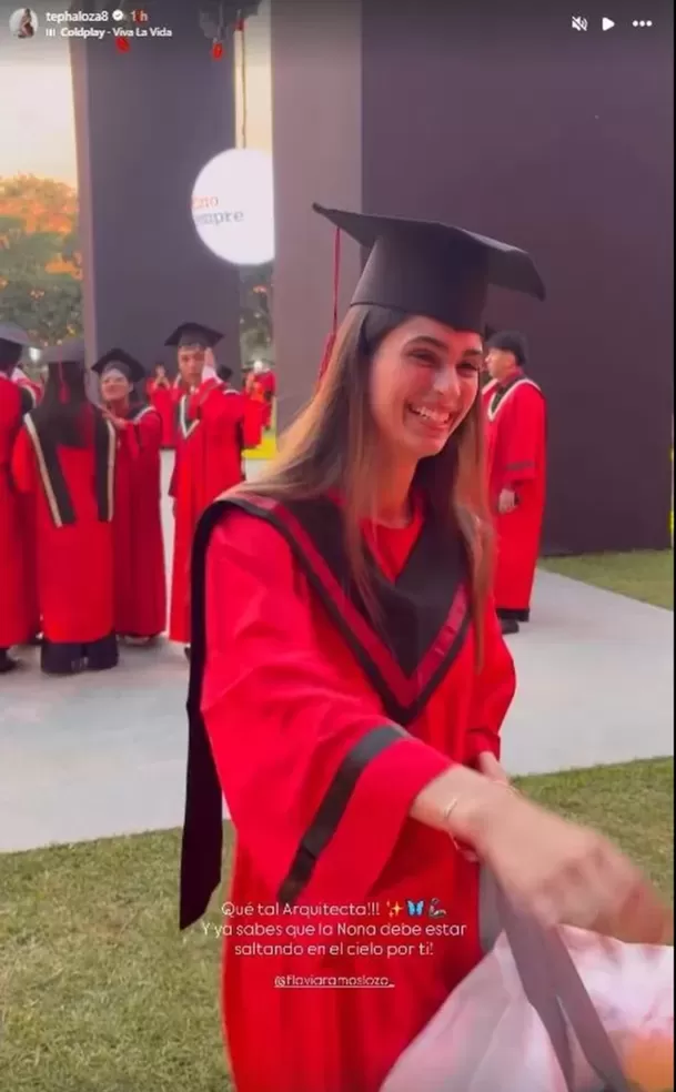 Tepha Loza se conmovió tras graduación de su sobrina Flavia Ramos / Instagram Tepha Loza se conmovió tras graduación de su sobrina Flavia Ramos / Instagram