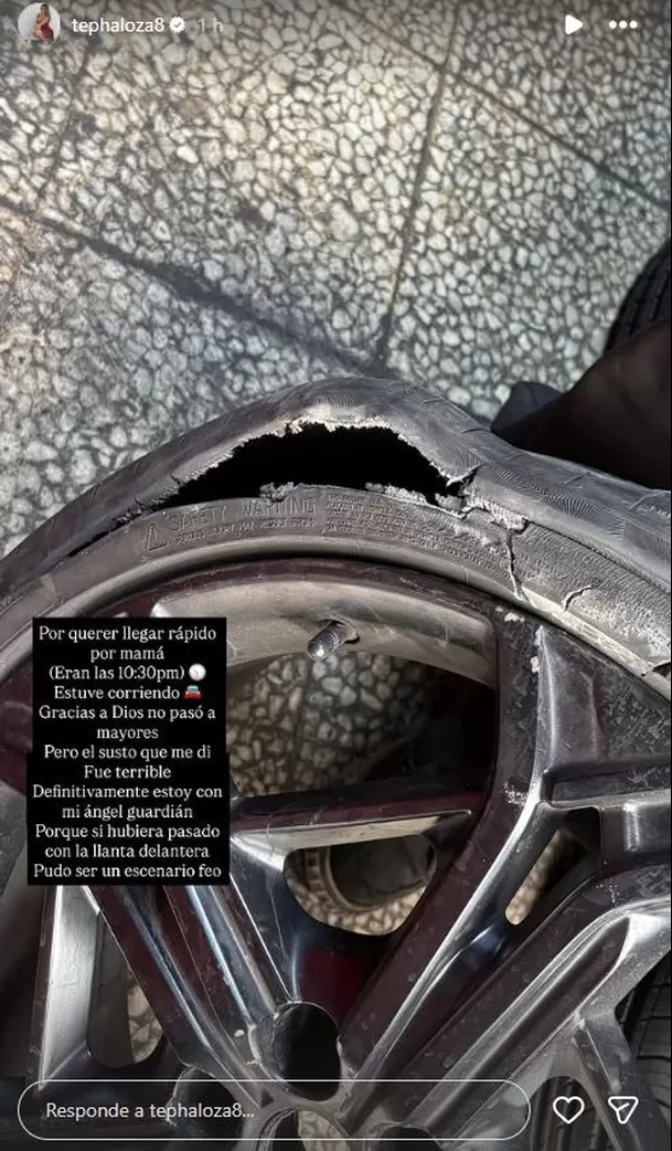 Felizmente, Tepha Loza no sufrió no resultó herida, pero hizo una confesión / Instagram