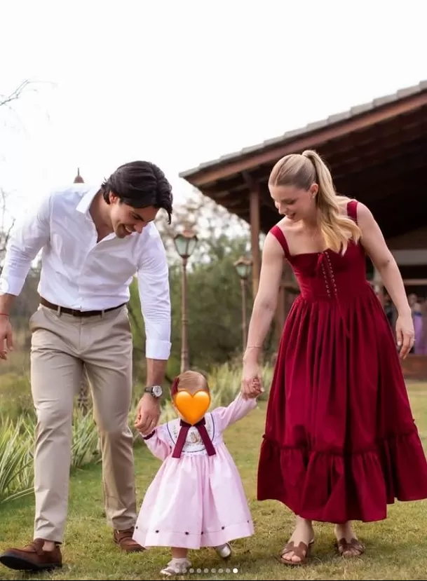 La nutricionista brasileña y el empresario Gabriel Ferreira tiraron la casa por la ventana para festejar el primer año de su pequeña Elisa. Foto: IG @lealthaisa