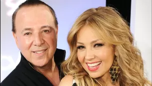 Thalía y Tommy Mottola