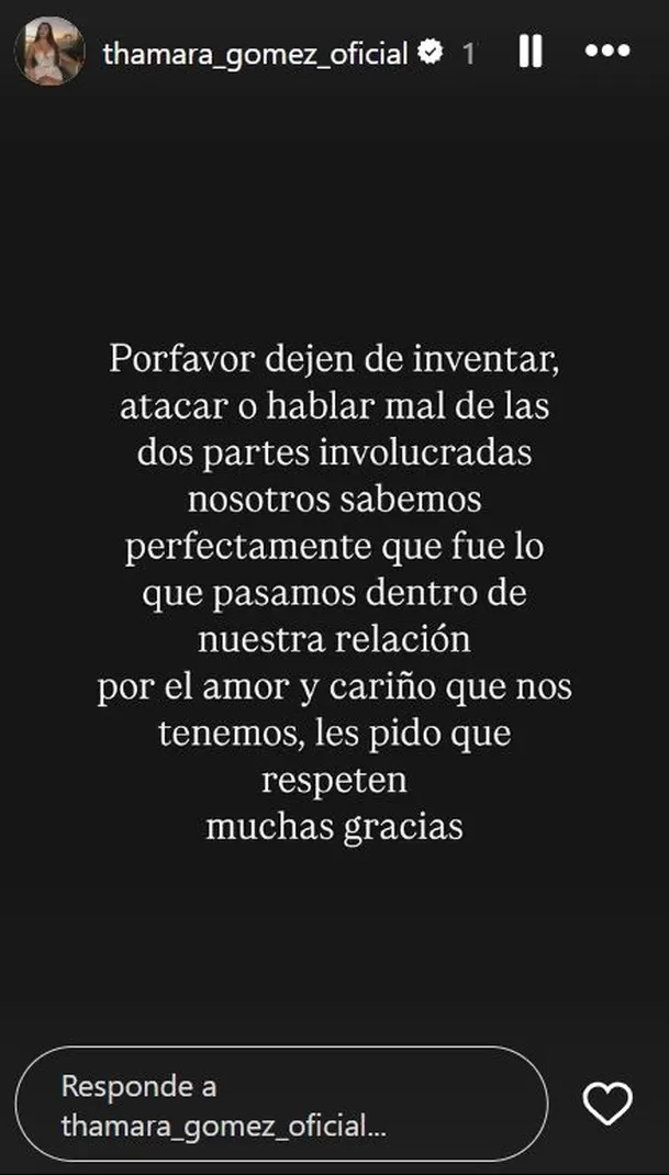 El mensaje de Thamara Gómez por los rumores sobre su separación de Álvaro Aurora / Instagram El mensaje de Thamara Gómez por los rumores sobre su separación de Álvaro Aurora / Instagram