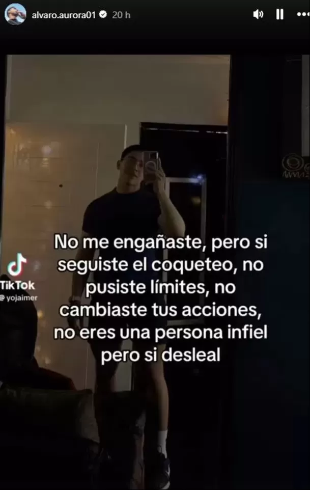 Indirecta de Álvaro Aurora a Thamara Gómez / Instagram