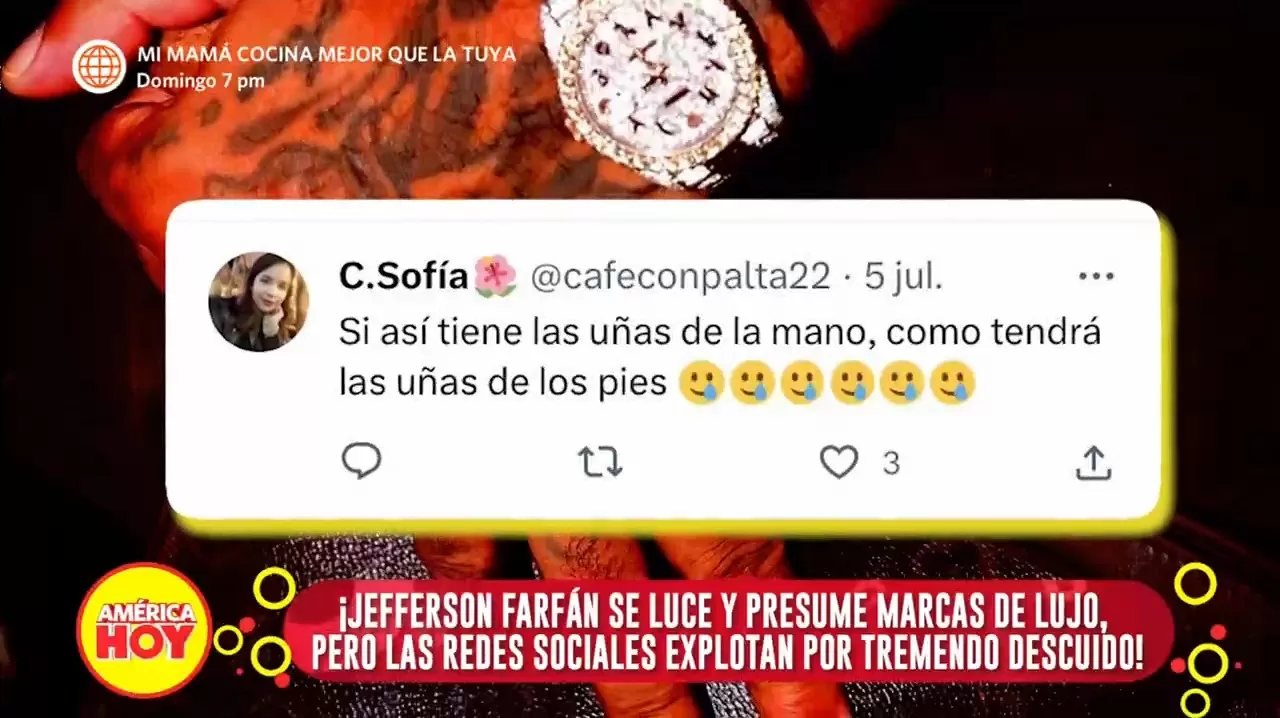 Comentarios sobre uñas de Jefferson Farfán / Twitter