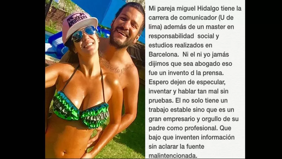 Tilsa Lozano defendió a su novio de fuertes acusaciones. Foto: Twitter Oficial Tilsa Lozano defendió a su novio de fuertes acusaciones. Foto: Twitter Oficial