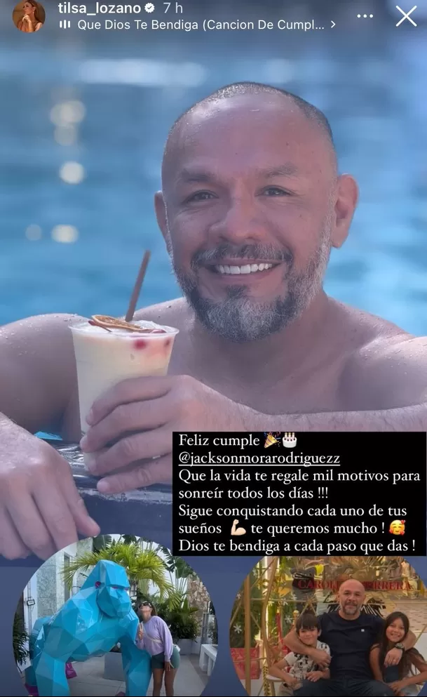 Tilsa Lozano le dedicó un mensaje a Jackson Mora por su cumpleaños / Instagram