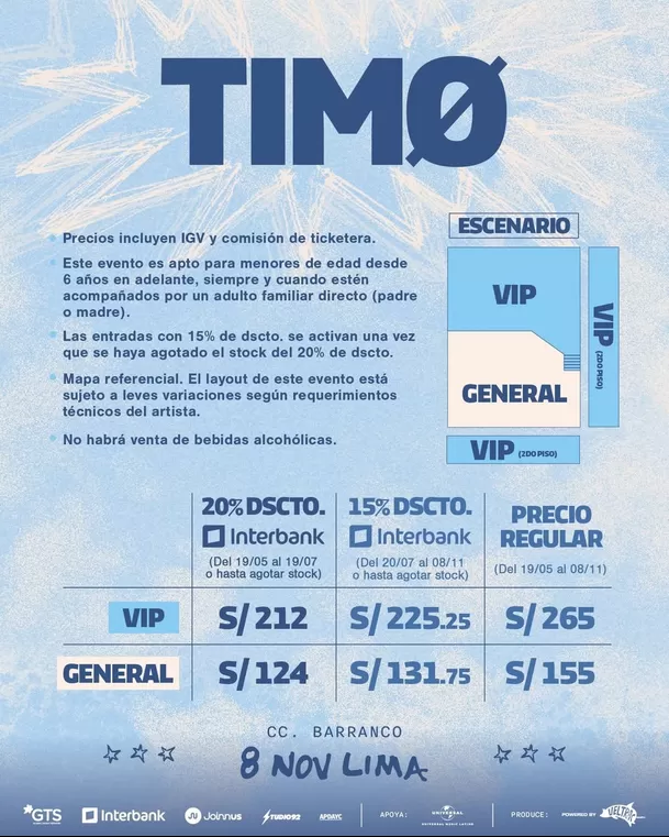 TIMØ en Lima 2026: fecha, lugar y entradas del concierto/ Foto: Instagram