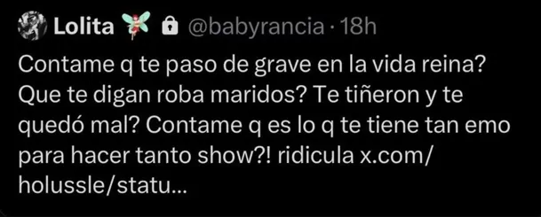 Usuaria de X criticó duramente a Tini Stoessel/Foto: X Usuaria de X criticó duramente a Tini Stoessel/Foto: X