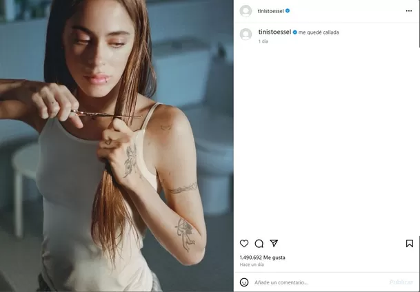 Publicación de Tini Stoessel/Foto: Instagram Publicación de Tini Stoessel/Foto: Instagram
