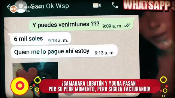 ¿Todo es ‘Armani’? Samahara Lobatón pidió 6 mil soles y Youna, mil dólares para hablar de su separación