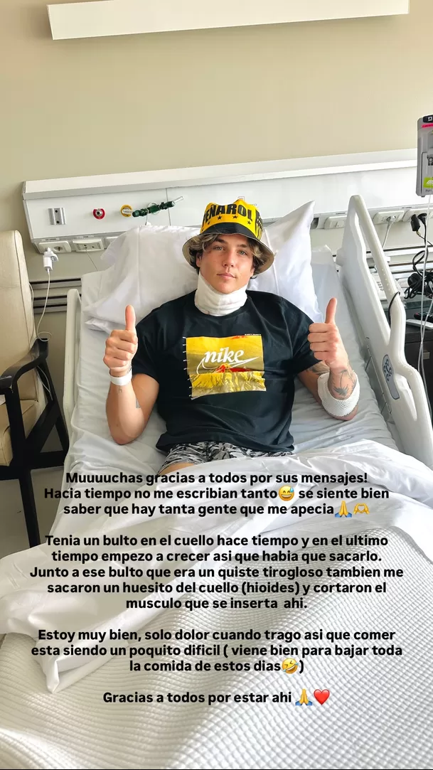 Tomi Narbondo se sometió a delicada operación / Instagram