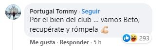 Tommy Portugal y su polémico mensaje a Beto da Silva: “Por el bien de Alianza, recupérate y rómpela”