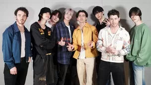 Jonas Brothers junto a TXT. Foto: BigHit Music