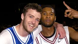 Usher y Justin Timberlake se pelearon a Justin Bieber. Fuente: AFP