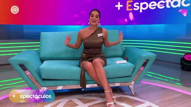 Valeria Piazza en América Espectáculos, momento en el que lanzó su contundente comentario sobre Rosángela. Foto: América TV Valeria Piazza en América Espectáculos, momento en el que lanzó su contundente comentario sobre Rosángela. Foto: América TV