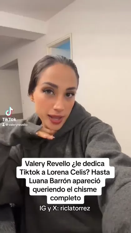 Valery Revello lanzó indirecta que sería para Lorena Celis. Fuente: TikTok