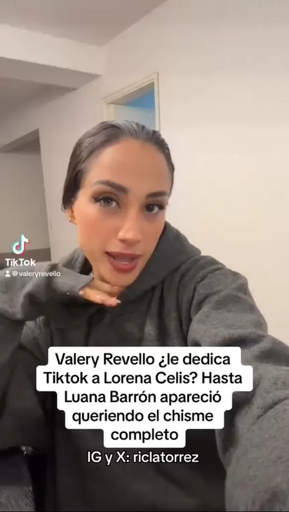 Valery Revello lanzó indirecta que sería para Lorena Celis. Fuente: TikTok