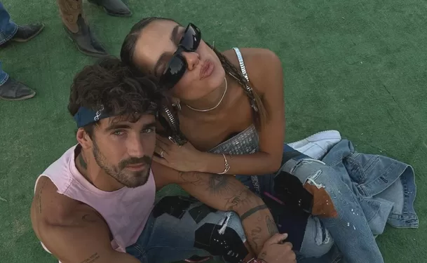 Diego Rodríguez y Luana Barrón en Lollapalooza Chile. Fuente: Instagram