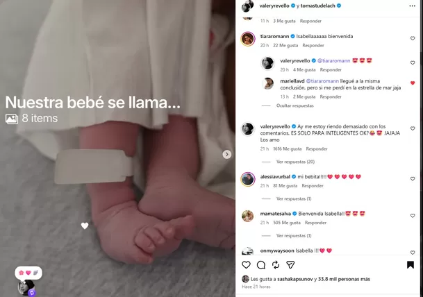 Valery Revello dejó pistas sobre el nombre de su bebé/ Captura Valery Revello dejó pistas sobre el nombre de su bebé/ Captura