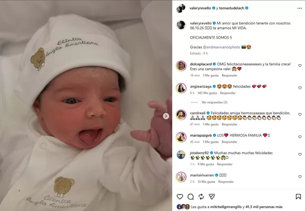 Valery Revello mostró foto de su bebé recién nacido / IG: @valeryrevello Valery Revello mostró foto de su bebé recién nacido / IG: @valeryrevello