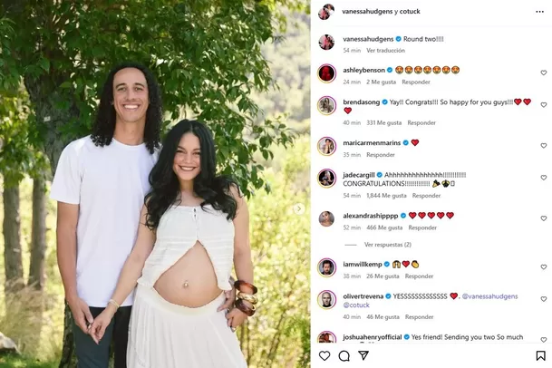 Vanessa Hudgens y Cole Tucker recibieron muchas muestras de amor tras el anuncio / Instagram