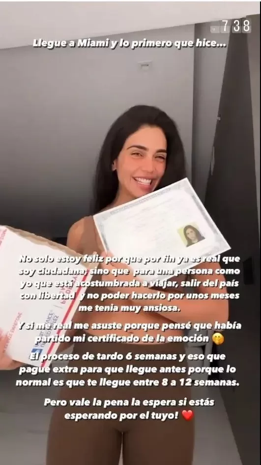 Vania Bludau recibió la nacionalidad norteamericana. Fuente: Instagram