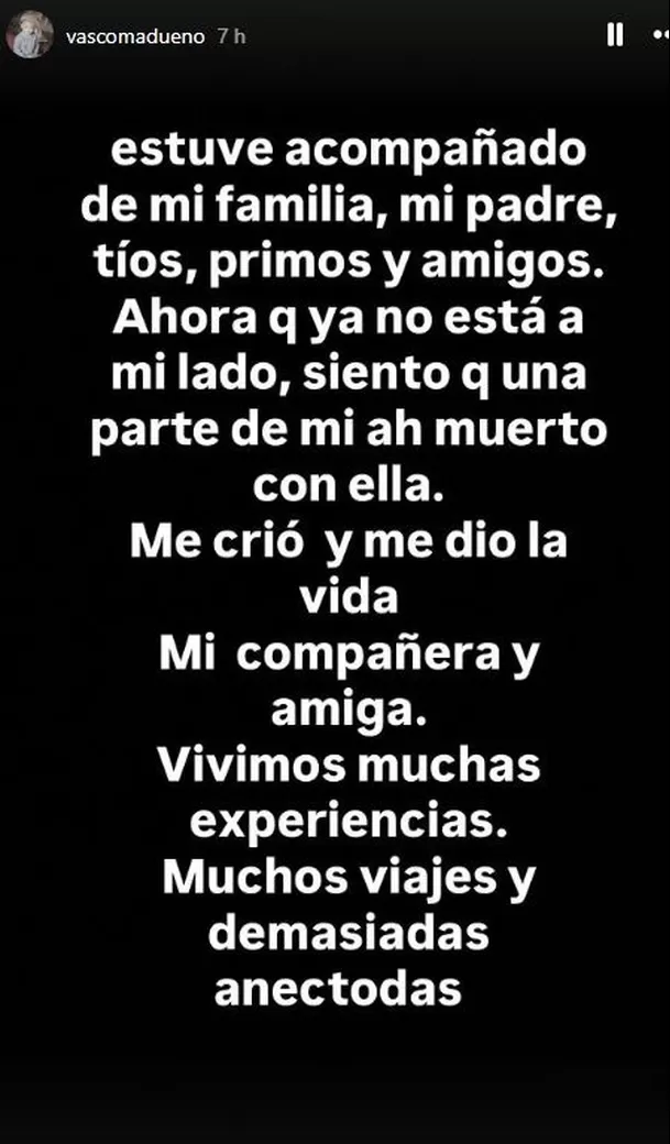 Vasco Madueño revela que recibió el apoyo de su madre Guillermo Dávila / Instagram