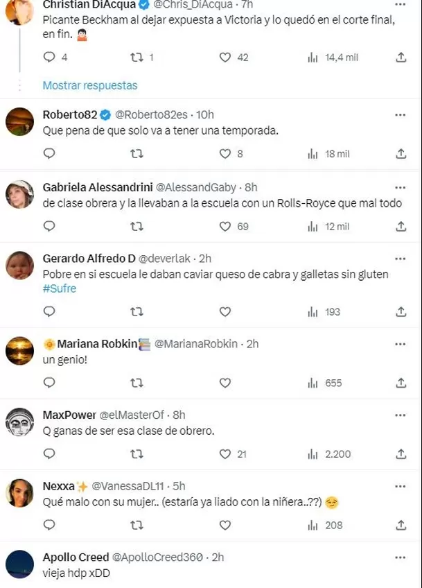 Comentarios sobre lo que pasó con Victoria y David Beckham en documental de Netflix / Twitter