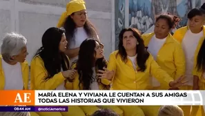 Patricia Portocarrero y Mayra Goñi (Foto: Captura América TV)